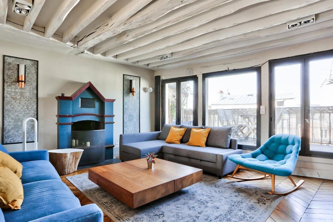 Le Marais Superb Apartment Terrace Paris Free Netflix Kültér fotó